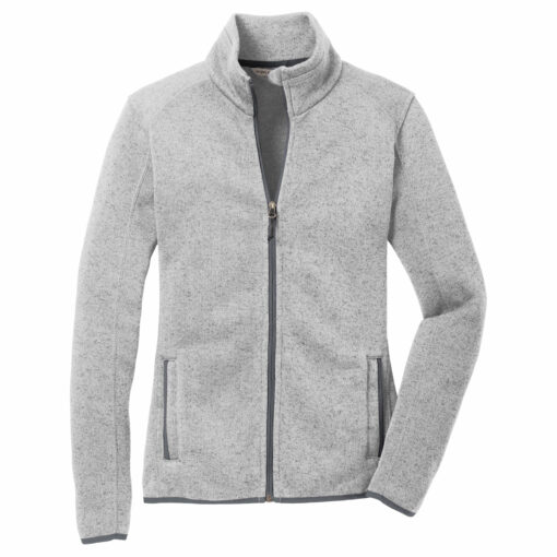 Ladies Sweater Fleece Jacket - Image 2