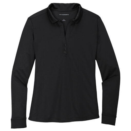 Ladies Silk Touch Performance Long Sleeve Polo - Image 2