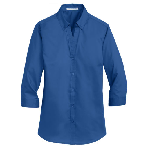 Ladies 3/4-Sleeve SuperPro Twill Shirt - Image 3