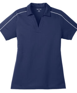 Ladies Micropique Sport-Wick Piped Polo