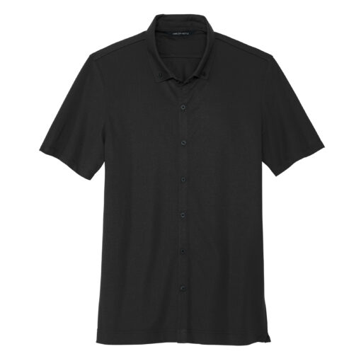 Stretch Pique Full-Button Polo - Image 4