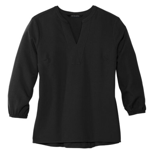 Women's Stretch Crepe 3/4-Sleeve Blouse - Image 3