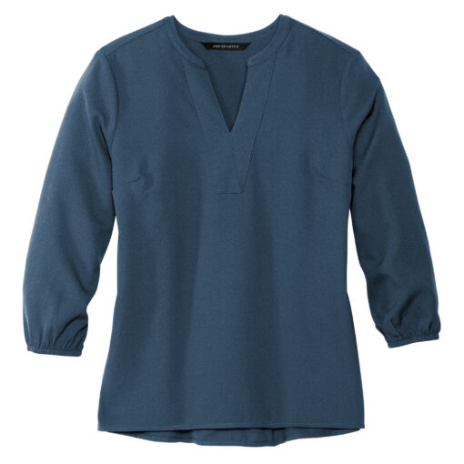 Women's Stretch Crepe 3/4-Sleeve Blouse