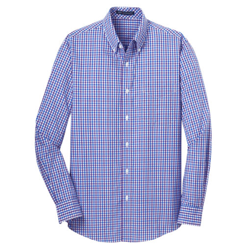 Long Sleeve Gingham Easy Care Shirt - Image 2
