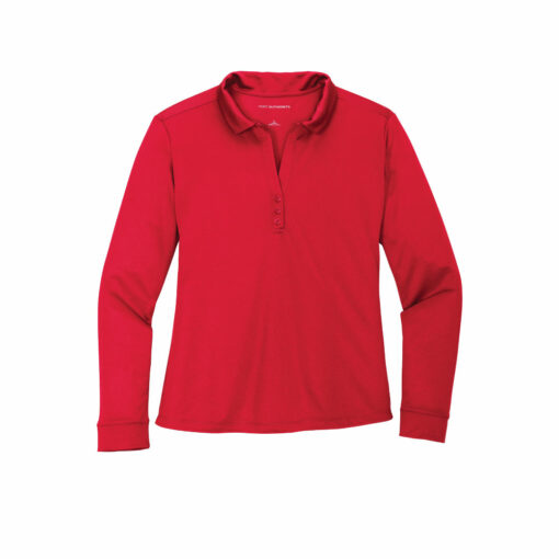 Ladies Silk Touch Performance Long Sleeve Polo - Image 4