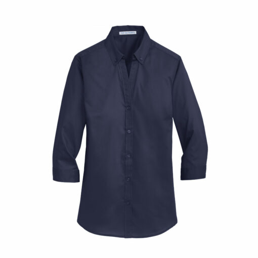 Ladies 3/4-Sleeve SuperPro Twill Shirt - Image 4
