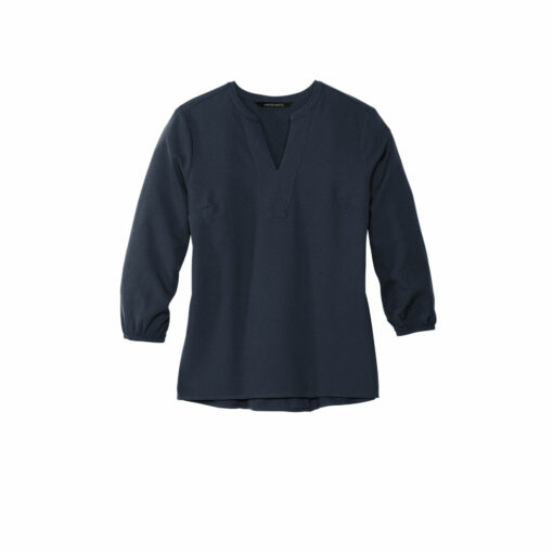 Women's Stretch Crepe 3/4-Sleeve Blouse - Image 5