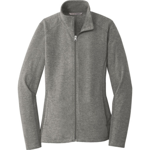 Ladies Heather Microfleece Full-Zip Jacket - Image 3