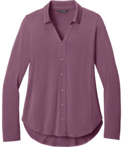 Ladies Luxe Knit Button Tunic