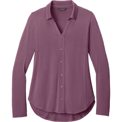 Ladies Luxe Knit Button Tunic