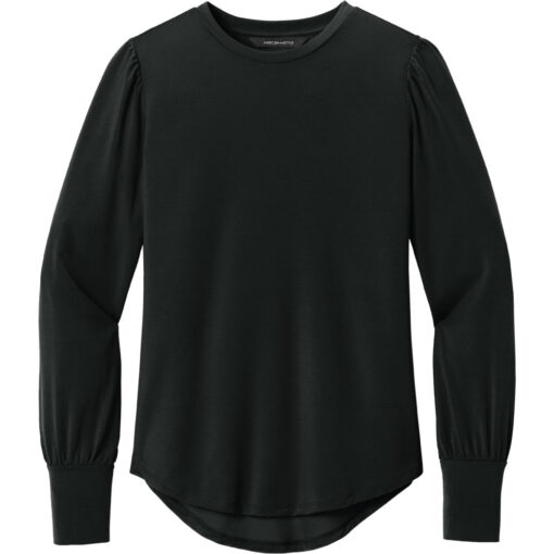 Ladies Stretch Jersey Long Sleeve Blouson Top - Image 3