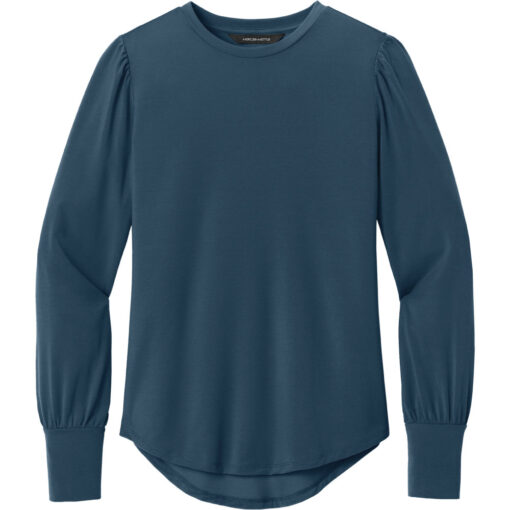 Ladies Stretch Jersey Long Sleeve Blouson Top - Image 2