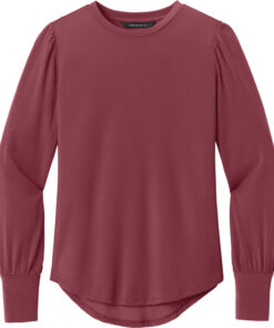 Ladies Stretch Jersey Long Sleeve Blouson Top