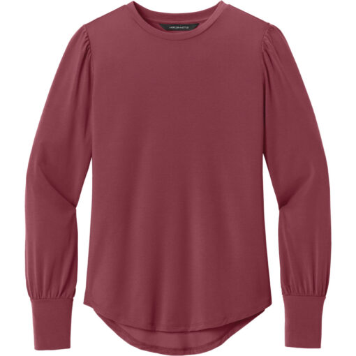 Ladies Stretch Jersey Long Sleeve Blouson Top